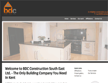 Tablet Screenshot of bdc-construction.co.uk